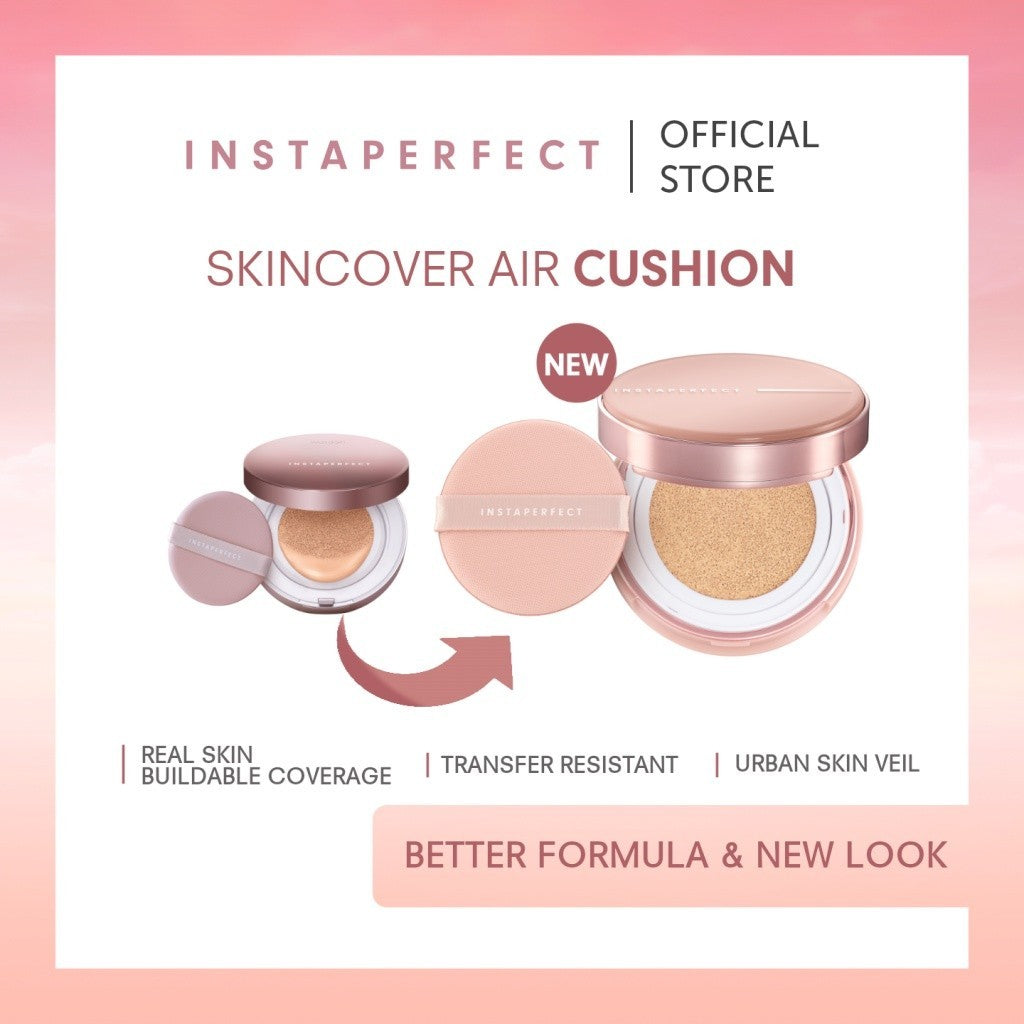 Instaperfect Glam Face & Eye Essentials Bundle (Skincover Air Cushion + Browflash 3-in-1 Brow Perfector)