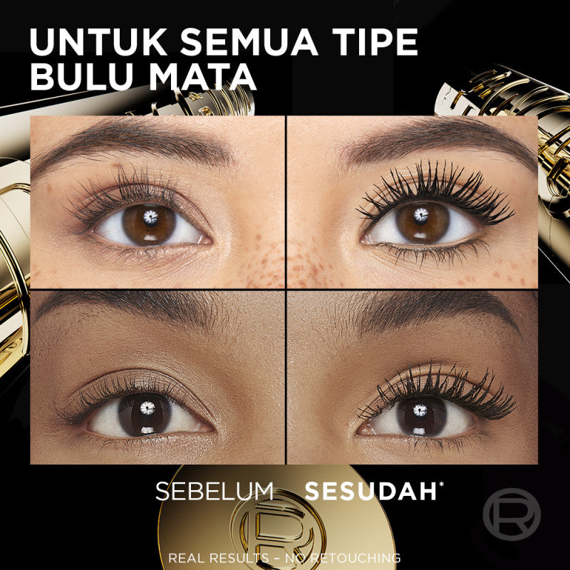 L'Oreal Paris Voluminous Panorama Waterproof Mascara, Smudgeproof, Clumps-free, 24H Longlasting, Panoramic Volume, Dramatic Volume - Maskara Waterproof Anti Air Tahan Lama Hingga 24 Jam Tahan Air Volume Dramatis Loreal Maskara Makeup Make Up