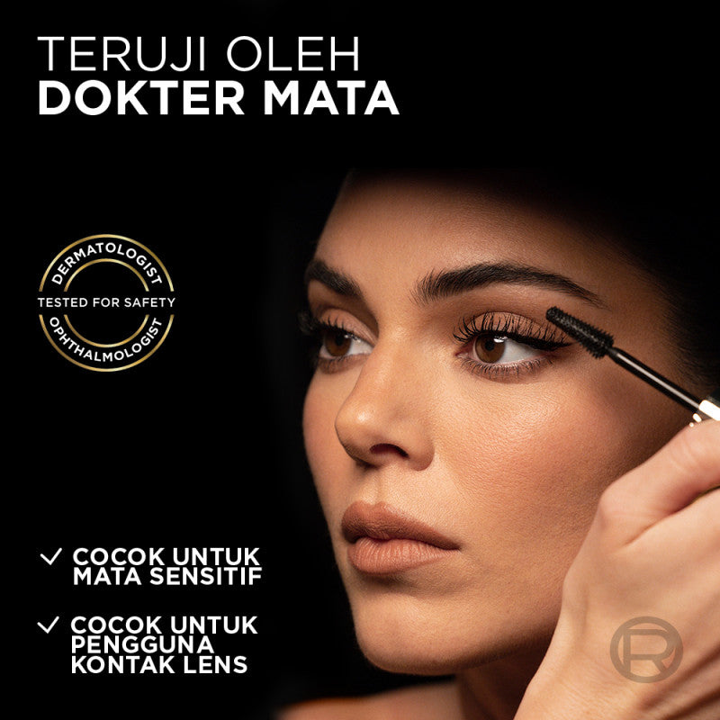 L'Oreal Paris Voluminous Panorama Waterproof Mascara, Smudgeproof, Clumps-free, 24H Longlasting, Panoramic Volume, Dramatic Volume - Maskara Waterproof Anti Air Tahan Lama Hingga 24 Jam Tahan Air Volume Dramatis Loreal Maskara Makeup Make Up