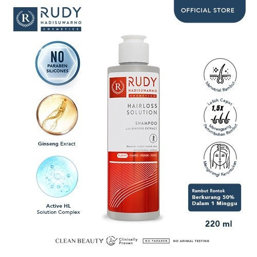 [2 PCS] Rudy Hadisuwarno Cosmetics Hairloss Solution Shampoo 200 ml