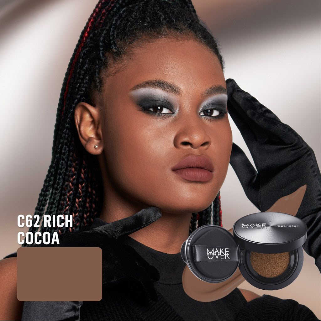 [SPECIAL MASTERSHADE] NEW! MAKE OVER Powerstay Sync Matte Cushion - Smart AI Matte Cushion Aqeela High Coverage Zero Oxidation Oil Control Foundation Compact Makeup Concealer Skin Tint Long Lasting Somethin Time Less w Maybe Euphoria