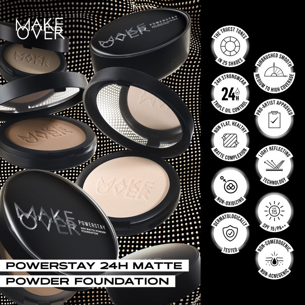 Multidimentional Complexion : Matte Powder Foundation, Suede Blush, Riche Glow Highlighter - Make Over Face Bundle...