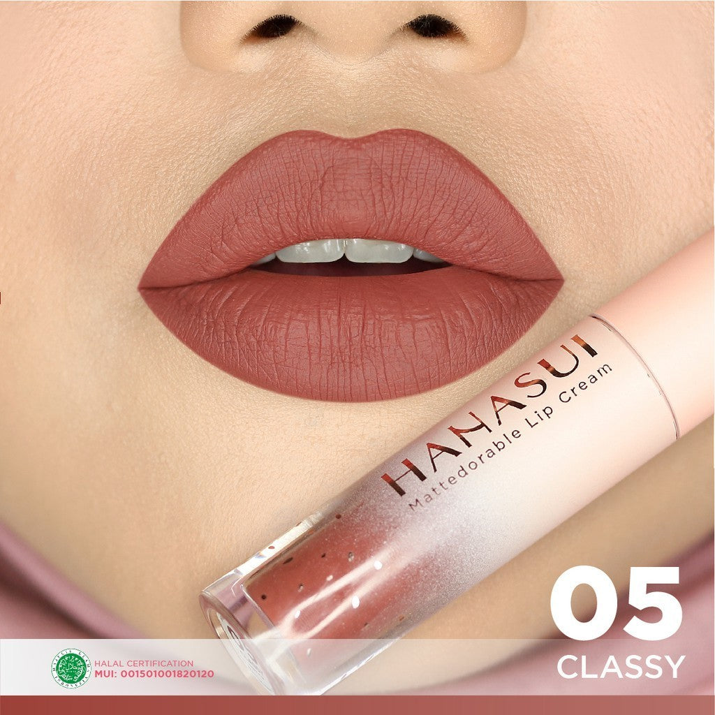 Hanasui Mattedorable Lip Cream Hanasui lipstik 16 Warna