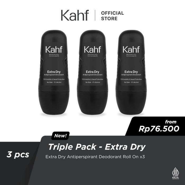 [Creator's Pick] Triple Pack Kahf Deodorant Roll On 45ml x 3