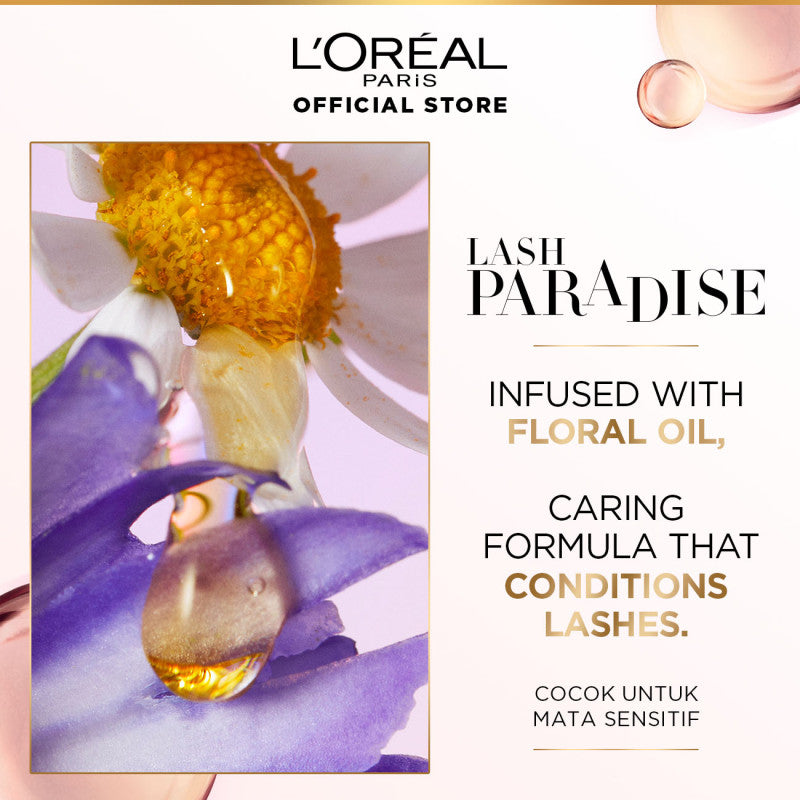 L'Oreal Paris Voluminous Lash Paradise Waterproof Mascara - Black - Maskara Bulu Mata Lentik Make Up Loreal Tahan Lama