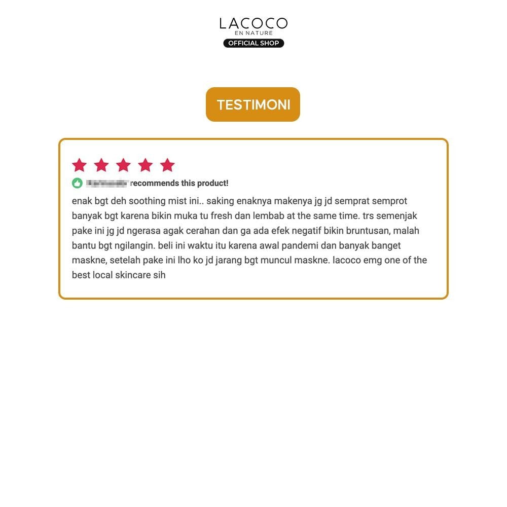 [Twin Pack] Lacoco Aloe Vera Soothing Mist 100ml - Calming Spray untuk Menghidrasi dan Menyejukan Kulit Wajah