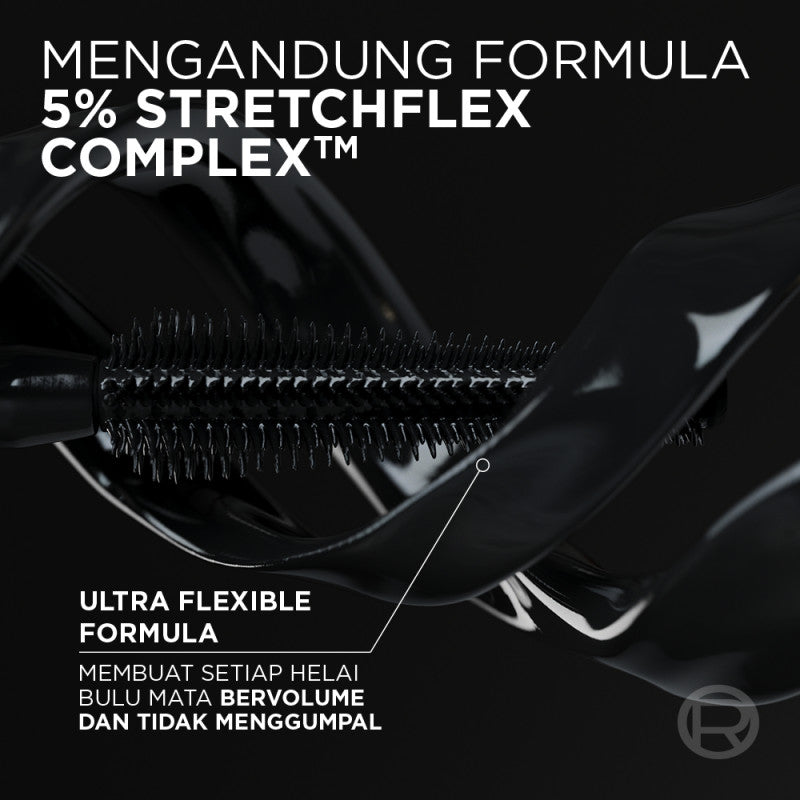 L'Oreal Paris Voluminous Panorama Waterproof Mascara, Smudgeproof, Clumps-free, 24H Longlasting, Panoramic Volume, Dramatic Volume - Maskara Waterproof Anti Air Tahan Lama Hingga 24 Jam Tahan Air Volume Dramatis Loreal Maskara Makeup Make Up