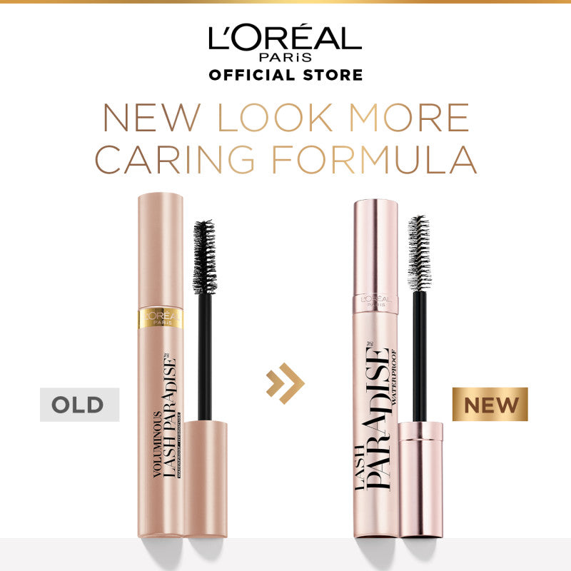 L'Oreal Paris Voluminous Lash Paradise Waterproof Mascara - Black - Maskara Bulu Mata Lentik Make Up Loreal Tahan Lama