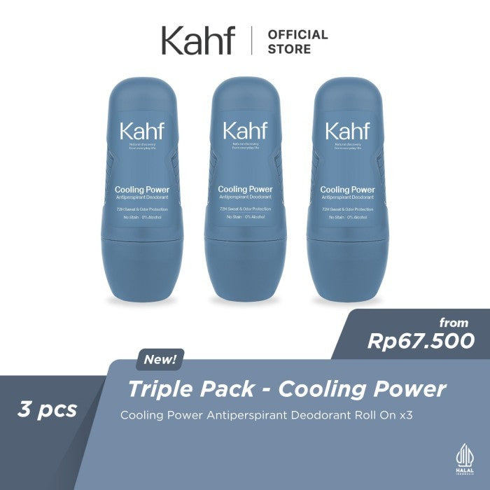 [Creator's Pick] Triple Pack Kahf Deodorant Roll On 45ml x 3