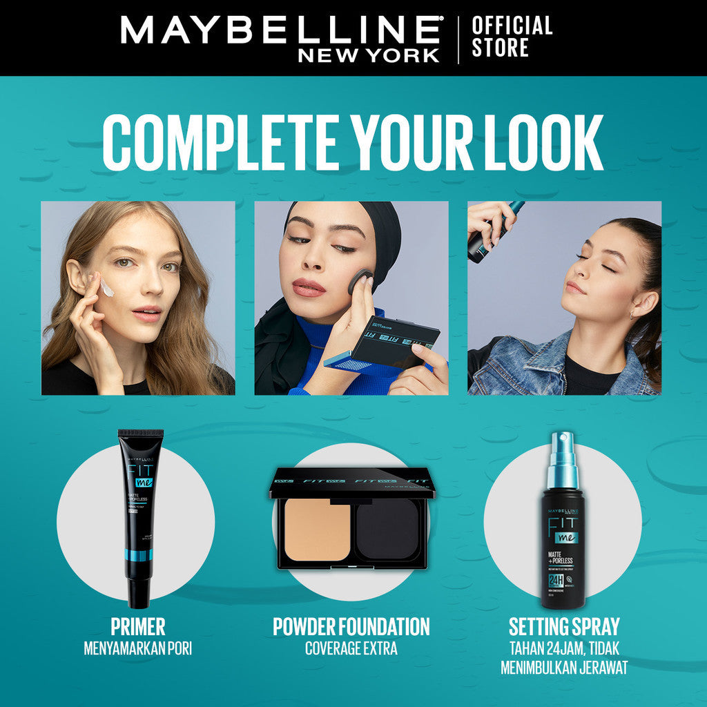 PAKET MAKEUP Fit Me Primer + Setting Spray - Tahan lama hasil Matte Hingga 16 Jam