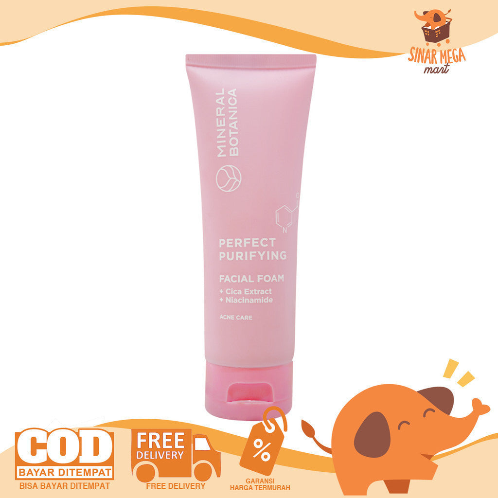 Mineral Botanica Facial Foam 100g Sabun Cuci Pembersih Wajah Perfect Purifying Pink