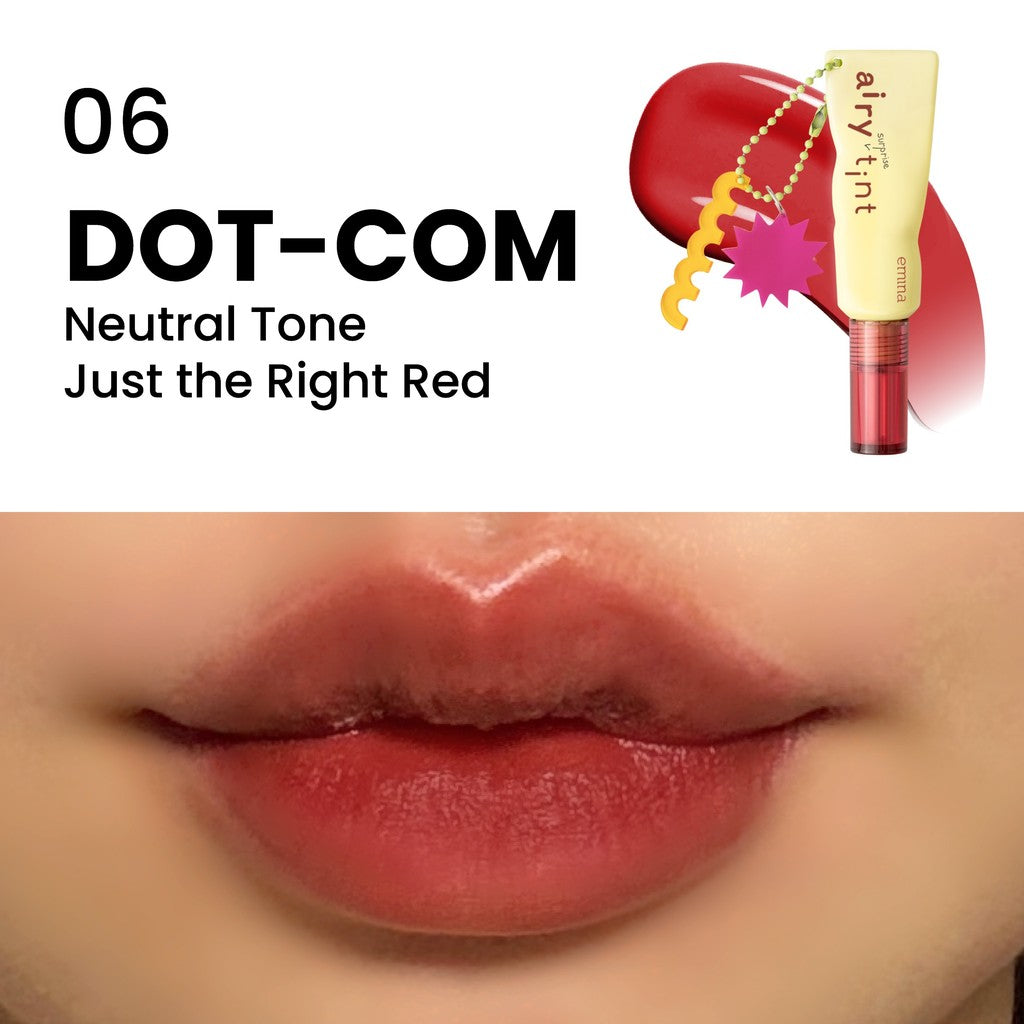 Emina Airy Surprise Tint x Muzik Tiger 3 g + Keychain - Lip Tint Ringan, Longlasting, Tahan Lama, Waterproof