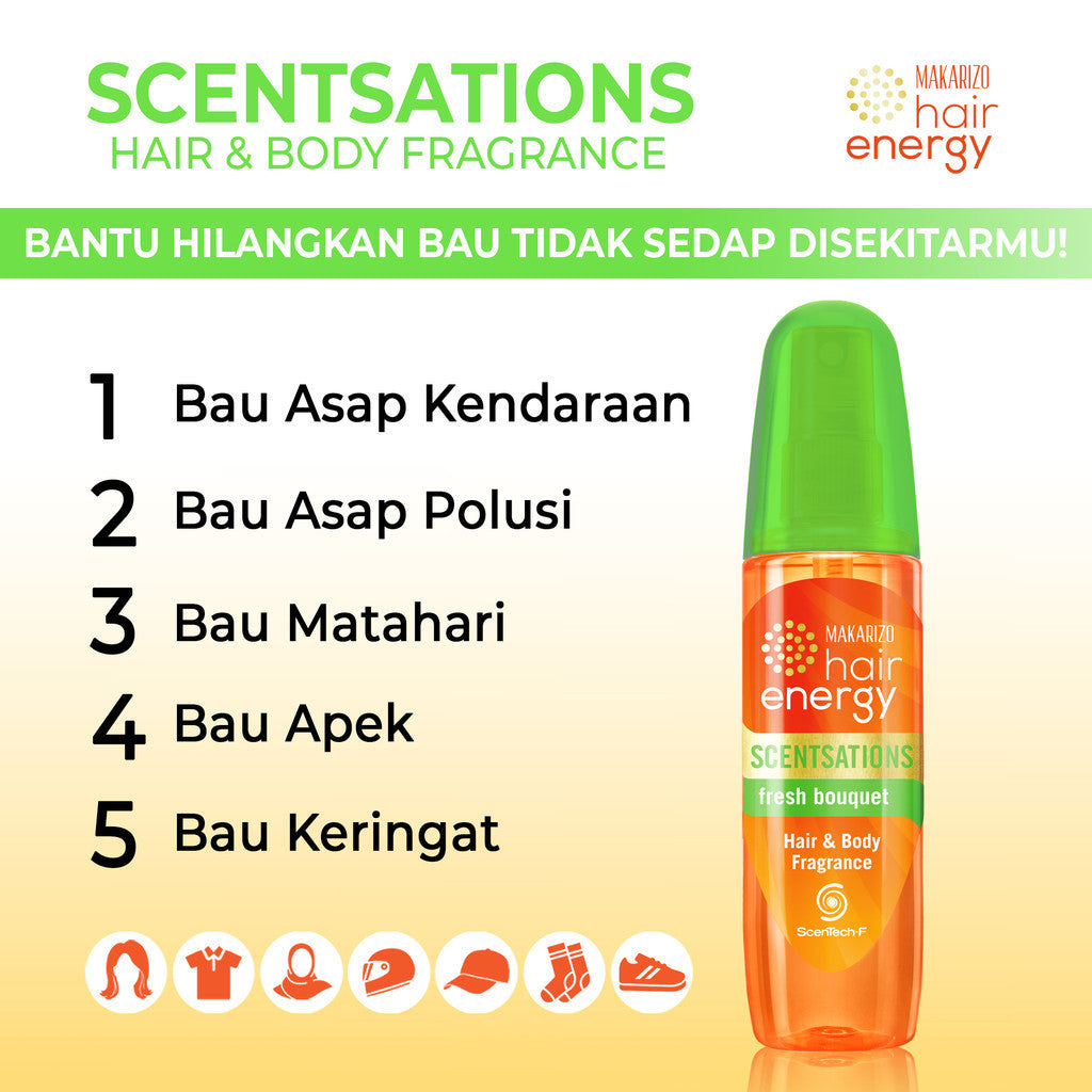 Paket Makarizo Hair Energy Scentsations Cherry Blossoms & Fresh Bouquet 100mL