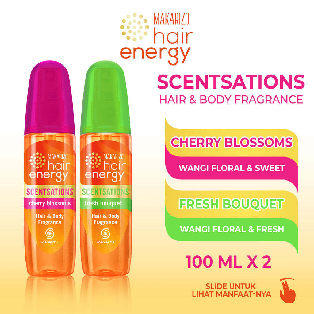 Paket Makarizo Hair Energy Scentsations Cherry Blossoms & Fresh Bouquet 100mL