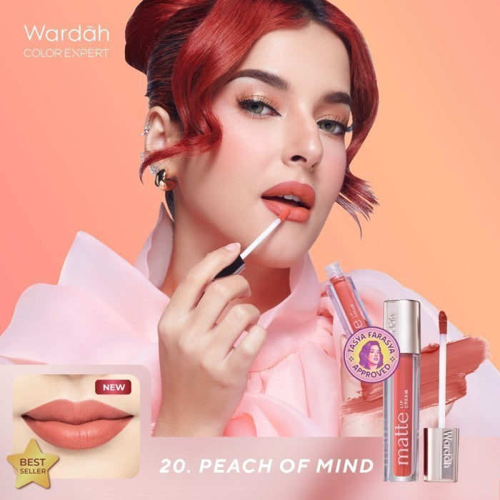 MOST LOVED! WARDAH Matte Lip Cream 4 g Warna Intense dan Tahan Lama Matte Finish Teksture Creamy Liptint Lip Stain Lipstik Lip Tint Lip Matte Lipstick Lipcream Glossy Longlasting Waterproof Tahan Lama Makeup Dark Lips Two Tone Lip Library