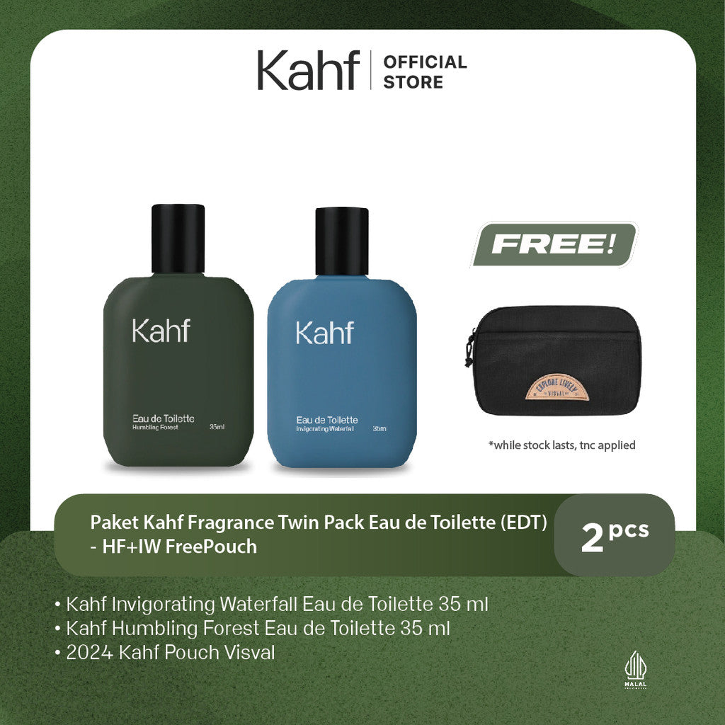 Paket Kahf Fragrance - Parfum Pria Twin Pack Eau de Toilette (EDT)