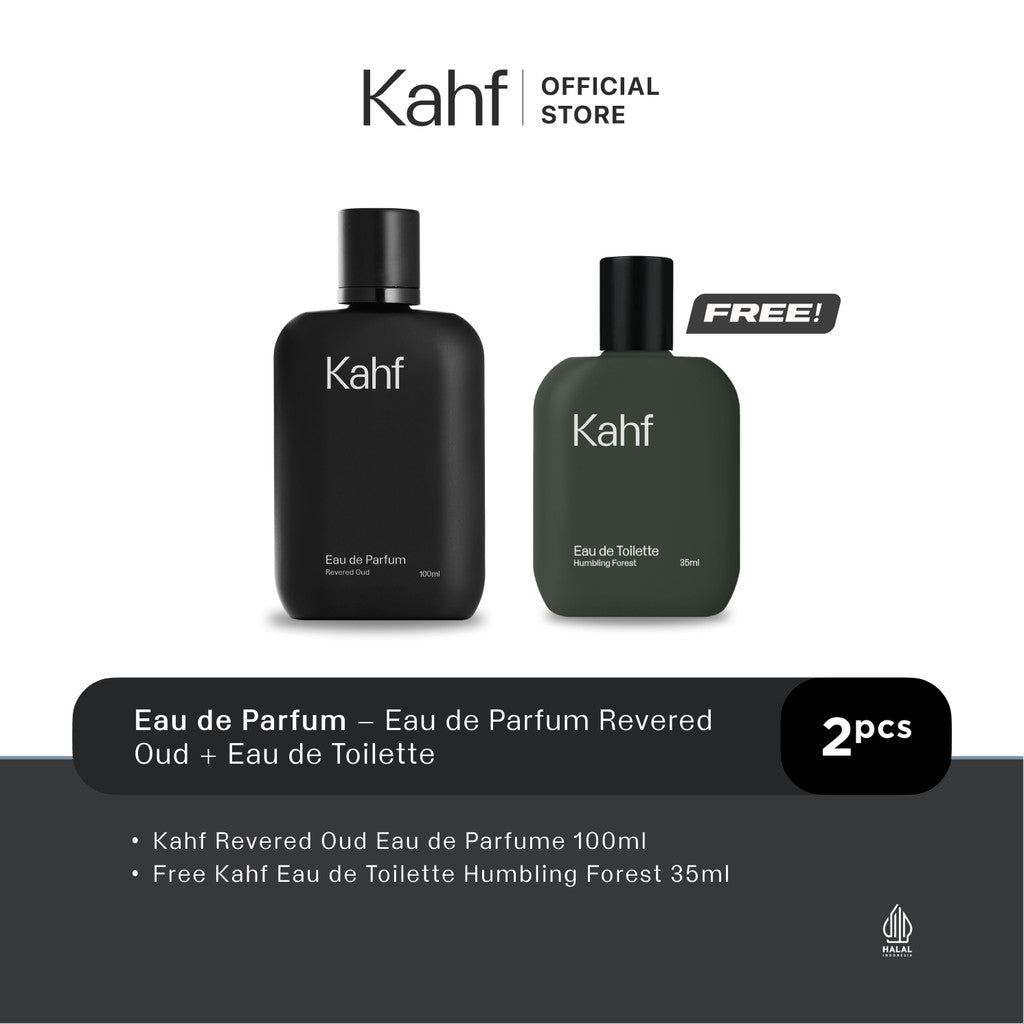 [SPECIAL 11.11 : B1G1 - NEW LAUNCH! KAHF INVIGORATING WATERFALL & HUMBLING FOREST EAU DE PARFUM] Eau de Toilette 35 ml & Eau de Parfum 100 ml - EDT EDP Fragrance - Parfum Pria Lokal Wangi Tahan Lama & Percaya Diri Seharian - Suitable for Daily Use