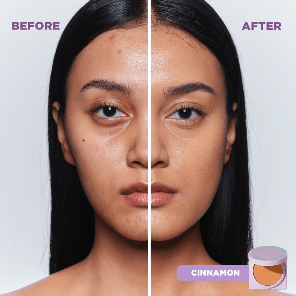 CANTIK - LUXCRIME Blur & Cover Two Way Cake Silk Glow 8.5gr Original - LUXCRIME TWC Silk Glow - Bedak Foundation Padat High Coverage Untuk Kulit Halus Tanpa Pori Bebas Minyak Tahan 24 Jam