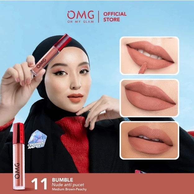 OMG Mattelast Lip Cream Oh My Glam Lip Color Matte Moisturizing Tahan Lama 12 Jam