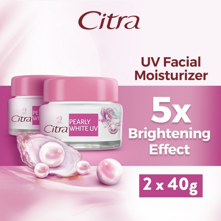 Citra Moisturizer Krim Wajah Pearly Glow UV 40g 2x