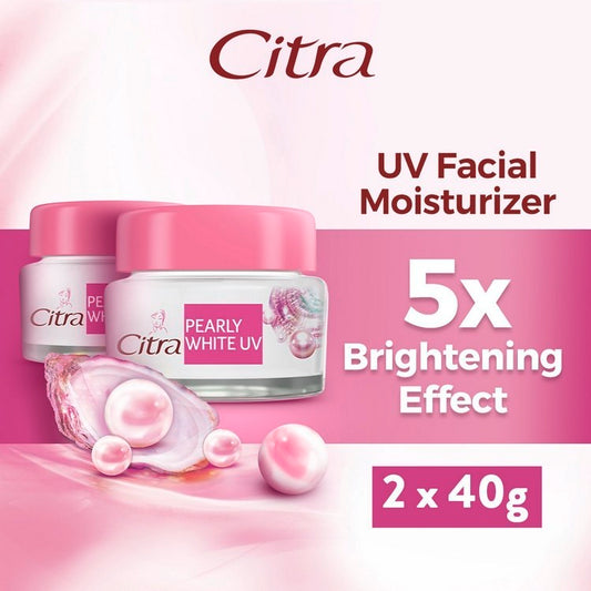 Citra Moisturizer Krim Wajah Pearly Glow UV 40g 2x