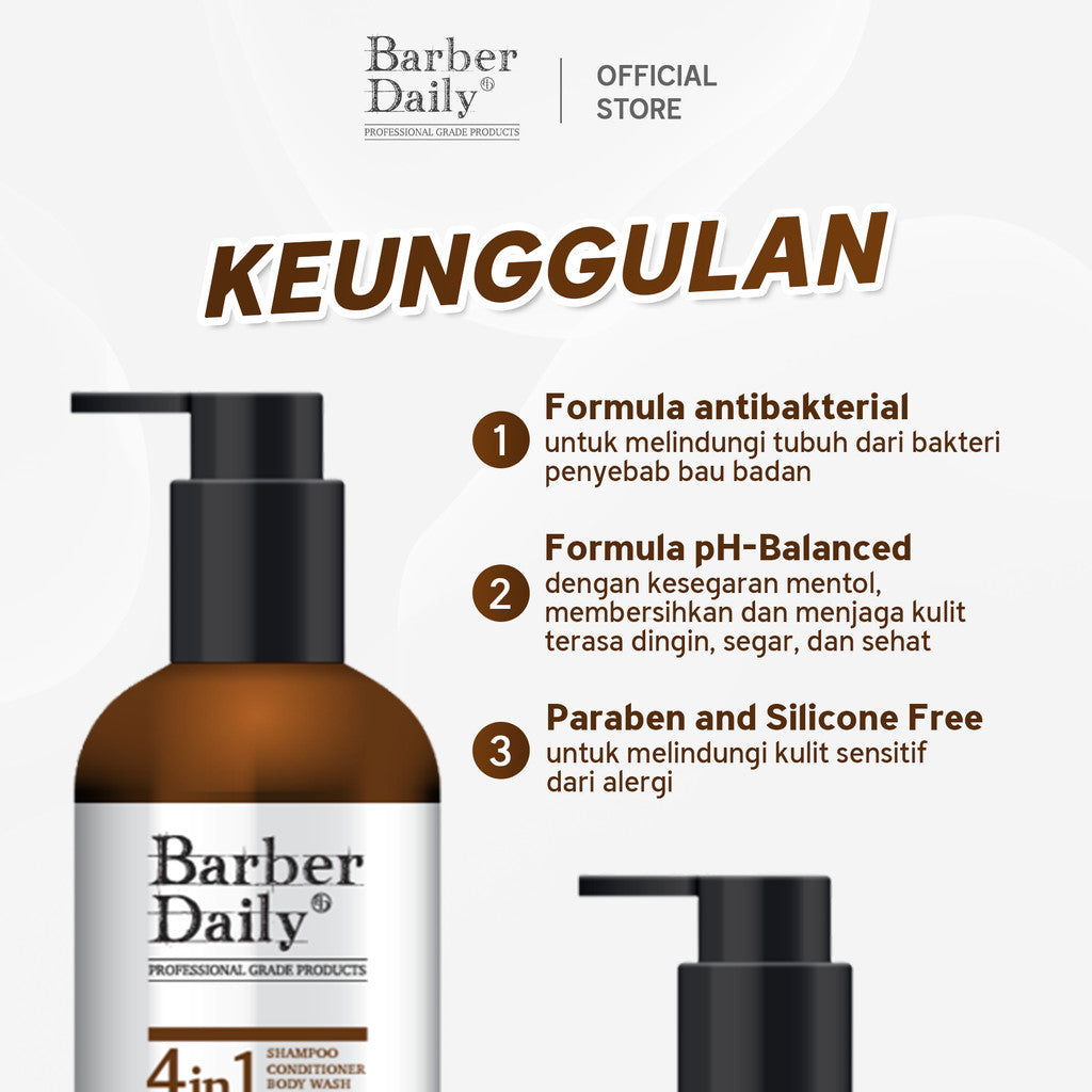 Dual Pack Maksimal Barber Daily 4in1 220mL x 2 - Pertama di Indonesia
