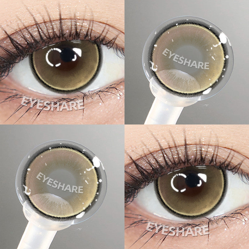 Eyeshare Softlens Big Eyes SAHARA Brown 1Pasang Lensa Kontak 14.5mm Gray Softlen