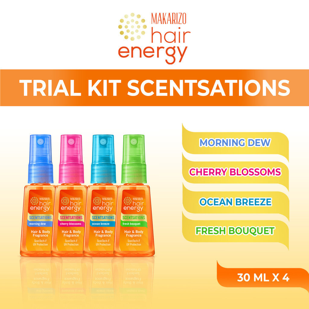Paket Trial Kit Makarizo Hair Energy Scentsations Trial Kit 30mL x 4