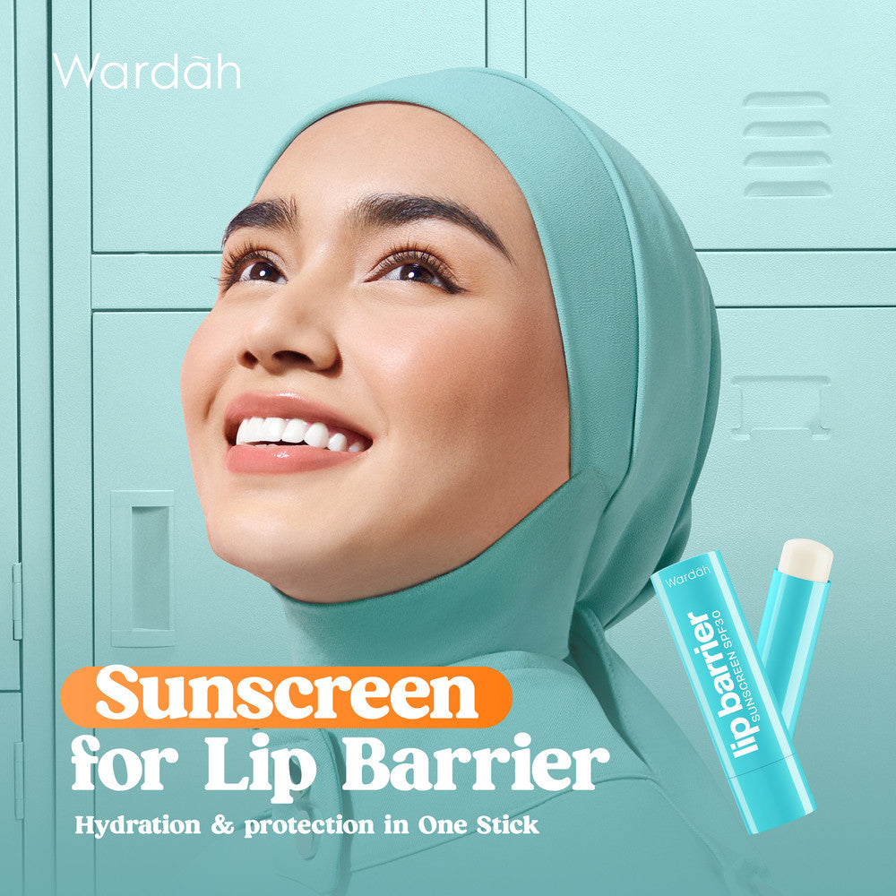 [LIPCARE SUN PROTECTION] WARDAH Lip Barrier Sunscreen SPF 30 PA+++ - Pelembab Bibir 24 Jam - Lip Balm, Lip Therapy, Lip Care, Hydrating - Petrolatum Murni 100% - Memperbaiki, Meregenerasi Sel Kulit Bibir, Menghidrasi, Mengatasi Bibir Pecah - Makeup