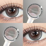 Eyeshare Softlens Big Eyes SAHARA Brown 1Pasang Lensa Kontak 14.5mm Gray Softlen