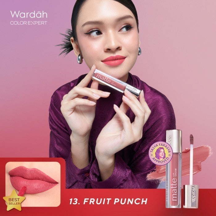 MOST LOVED! WARDAH Matte Lip Cream 4 g Warna Intense dan Tahan Lama Matte Finish Teksture Creamy Liptint Lip Stain Lipstik Lip Tint Lip Matte Lipstick Lipcream Glossy Longlasting Waterproof Tahan Lama Makeup Dark Lips Two Tone Lip Library