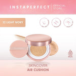 INSTAPERFECT Real Skin Cushion Complete Package (Skinover Air Cushion + Refill) Full Coverage Semi Matte Finish- Bundle Lengkap Make Up Tahan Lama