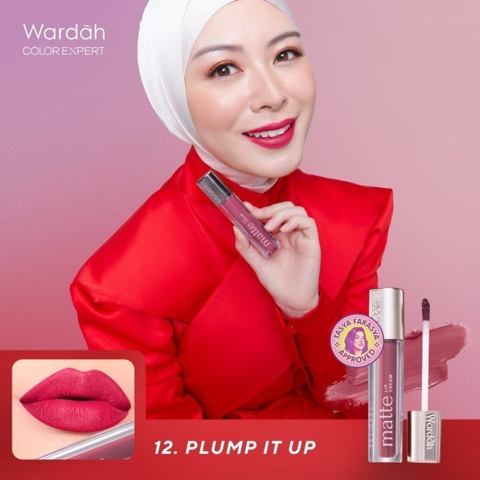 MOST LOVED! WARDAH Matte Lip Cream 4 g Warna Intense dan Tahan Lama Matte Finish Teksture Creamy Liptint Lip Stain Lipstik Lip Tint Lip Matte Lipstick Lipcream Glossy Longlasting Waterproof Tahan Lama Makeup Dark Lips Two Tone Lip Library