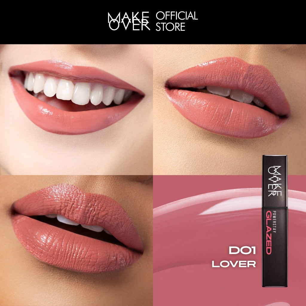 [TINTINTINWIN'S PICKS] MAKE OVER Powerstay Glazed Lock Lip Pigment - Plump Glazed Next Level Lip Gloss Lip Cream Transferproof Pigmented Tahan Lama 24 Jam Ringan Tidak Lengket di Bibir Lipstick Lipcream Lipstik DFW Nadya Hutagalung Pony Mira Agile Zsa Zsa