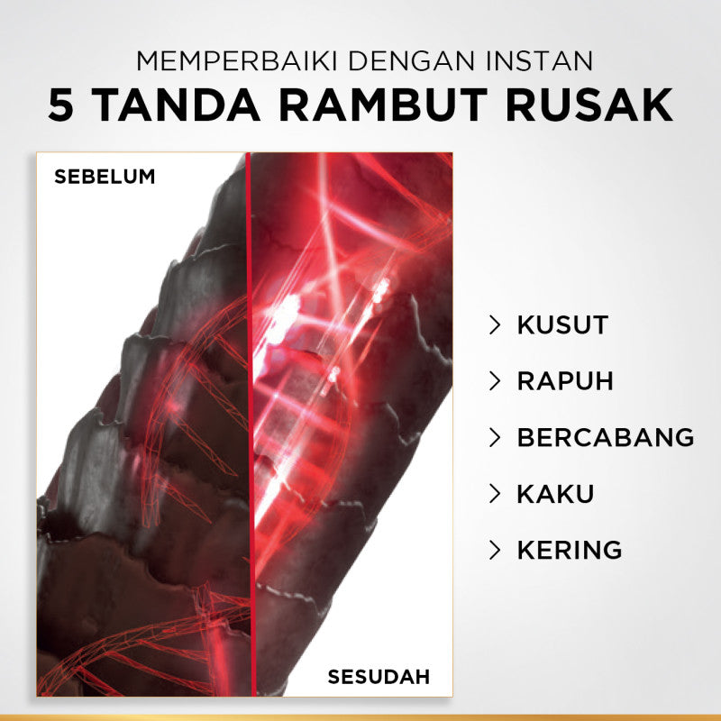 L'Oreal Paris Total Repair 5 Repairing Conditioner Memperbaiki Rambut Rusak dengan Ceramide -  265ml  - Hair Care Perawatan Rambut Loreal dengan Ceramide