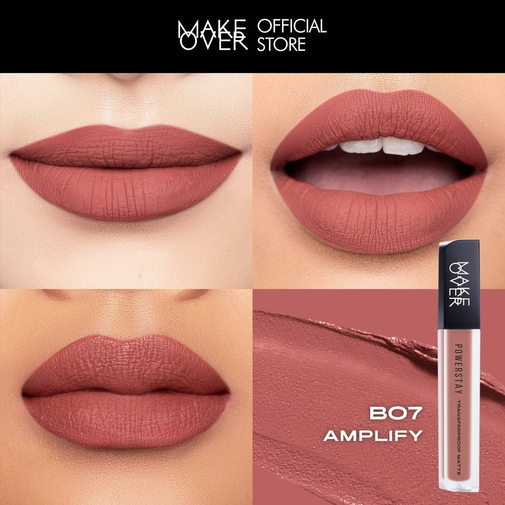 [TINTINTINWIN'S PICKS] MAKE OVER Powerstay Transferproof Matte Lip Cream - Lipcream x PANTONE Tahan Lama 14 Jam Lip Cream Tidak Kering Ringan Halus Kissproof Cocok untuk Ombre Lips Color Nude Lipstik BEST SELLER Lip Matte Lipstick 14H Make Up