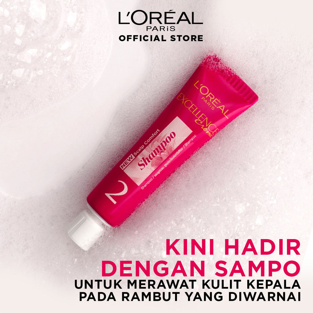 (PAKET HEMAT ISI 2) L'Oreal Paris Excellence Creme Triple Care Hair Color #1 Natural Black (Cat / Pewarna Rambut)