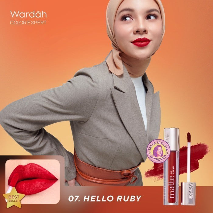 MOST LOVED! WARDAH Matte Lip Cream 4 g Warna Intense dan Tahan Lama Matte Finish Teksture Creamy Liptint Lip Stain Lipstik Lip Tint Lip Matte Lipstick Lipcream Glossy Longlasting Waterproof Tahan Lama Makeup Dark Lips Two Tone Lip Library