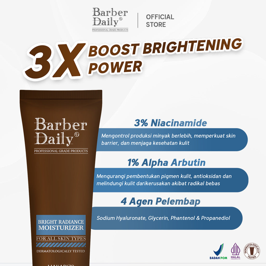 Barber Daily Bright Radiance Moisturizer 50 mL