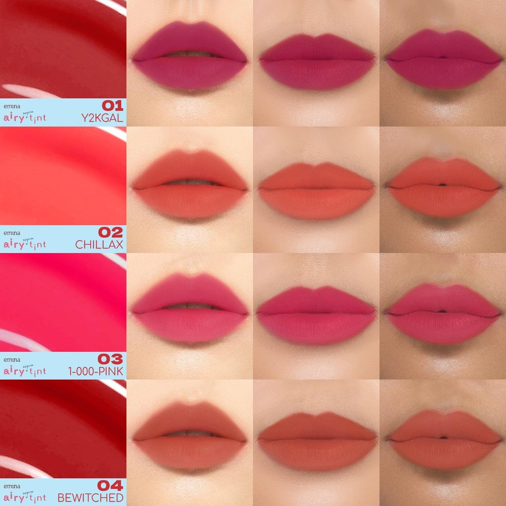 Emina Airy Surprise Tint x Muzik Tiger 3 g + Keychain - Lip Tint Ringan, Longlasting, Tahan Lama, Waterproof