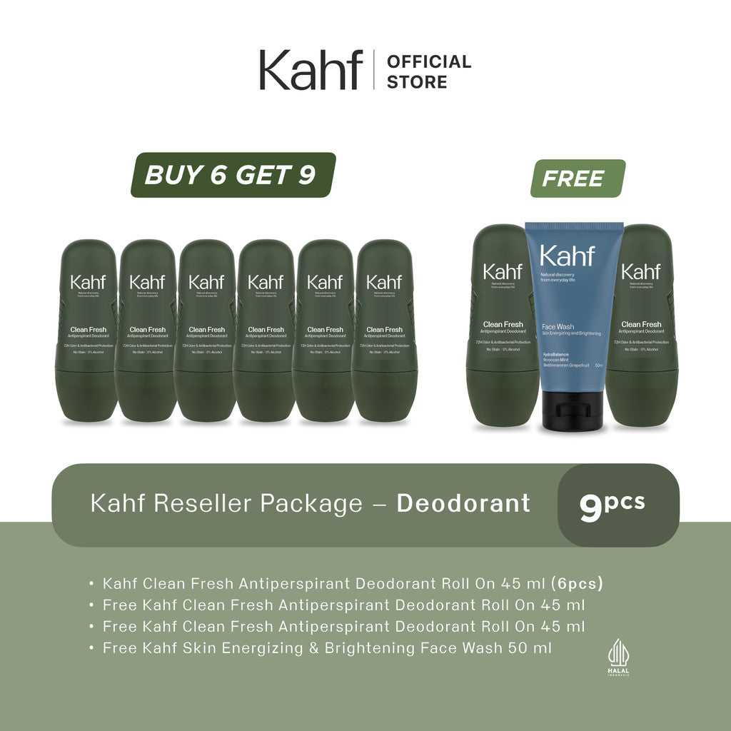 [BUY 6 GET 8] Kahf Reseller Package Deodorant & Face Wash
