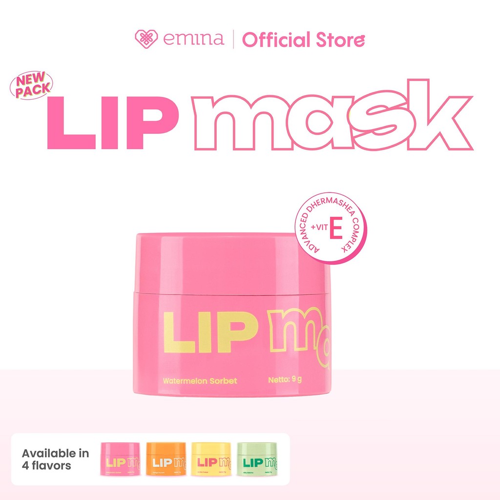 [SPECIAL 11.11] Emina Lip Mask x Musik Tiger - Masker Perawatan Bibir Lembab, High-Moisture Tech, Mencerahkan bibir, menghaluskan dan melembabkan
