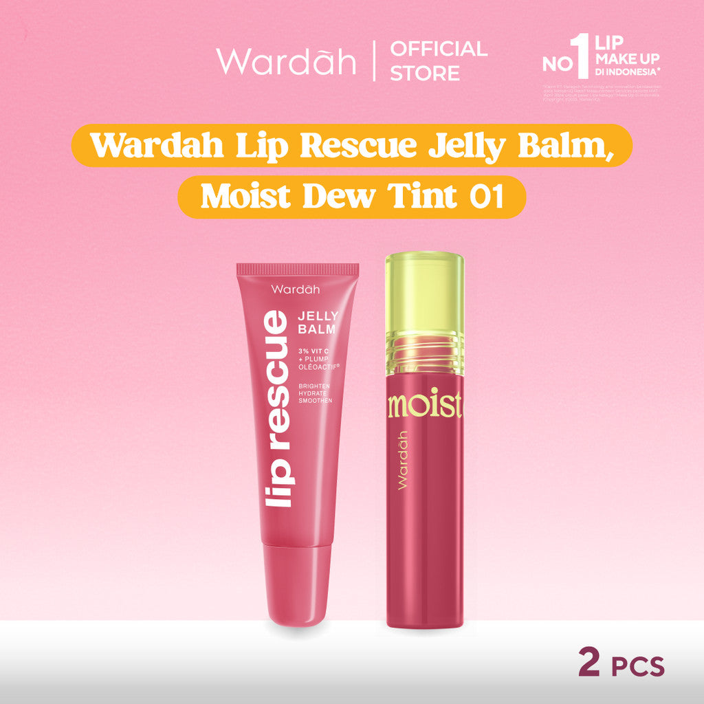 [LIP CARE MENCERAHKAN] NEW! WARDAH Lip Rescue Jelly Balm Dusty Rose - Lip Therapy, Hydrating - Mencerahkan Bibir, Bibir Sehat, Plump - Glossy, Lip Matte, Liptint, Lip Stain, Lipgloss, Lip Cream, Lip tint Waterproof -Tahan Lama - Dark Lips - Bibir Pecah