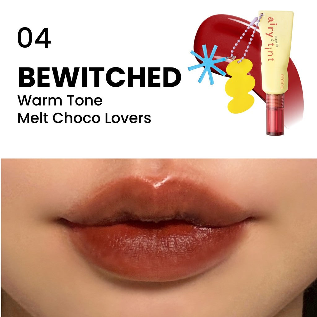 Emina Airy Surprise Tint x Muzik Tiger 3 g + Keychain - Lip Tint Ringan, Longlasting, Tahan Lama, Waterproof