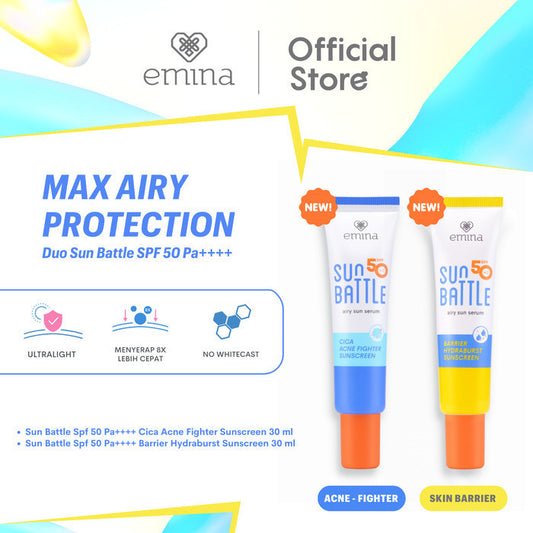 Emina Max Airy Protection Sun Battle - PAKET ISI 2 SUNSCREEN