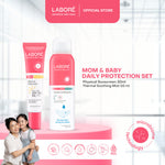 Labore Mom & Baby Daily Protection Set - Physical Sunscreen 30 ml, Thermal Soothing Mist 50 ml| Sunscreen SPF Aman untuk Ibu Hamil, Menyusui, dan Anak Bayi Diatas 1 Tahun|Mist Menyegarkan dan Melindungi Kulit Sensitif Bumil & Busui