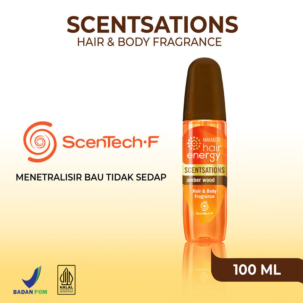 Paket Makarizo Hair Energy Scentsations Amber Wood & Blue Coast 100mL