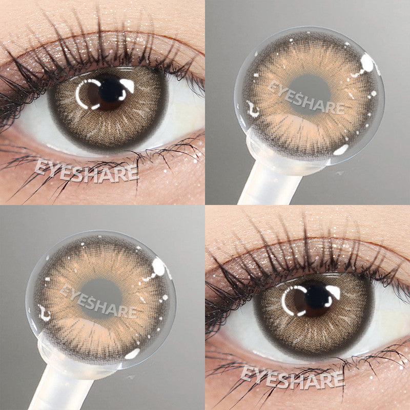 Eyeshare Softlens Big Eyes SAHARA Brown 1Pasang Lensa Kontak 14.5mm Gray Softlen