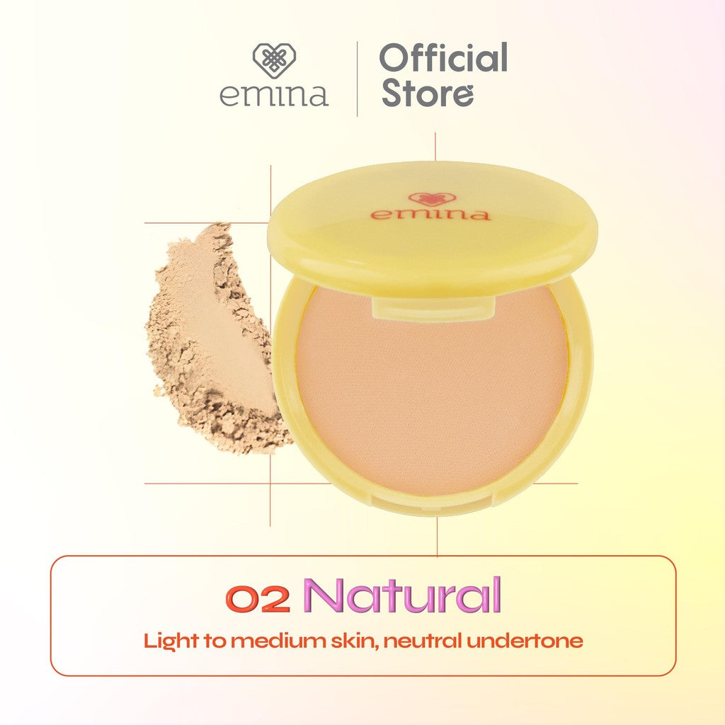 [SPECIAL 11.11] Emina Daily Matte Compact Powder x Muzik Tigerr 11 g - Bedak Padat Matte Finish & Oil Control Tahan Sampai 8 Jam