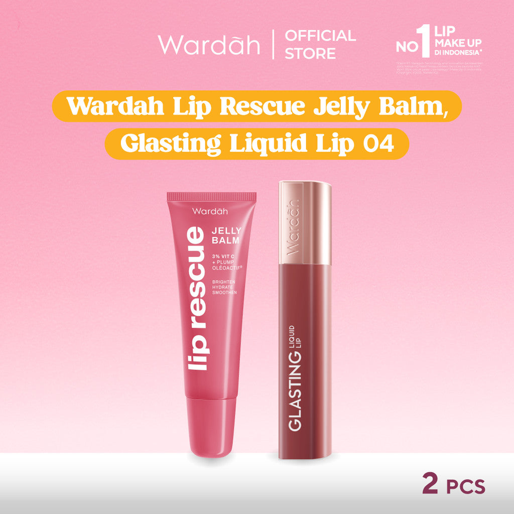 [LIP CARE MENCERAHKAN] NEW! WARDAH Lip Rescue Jelly Balm Dusty Rose - Lip Therapy, Hydrating - Mencerahkan Bibir, Bibir Sehat, Plump - Glossy, Lip Matte, Liptint, Lip Stain, Lipgloss, Lip Cream, Lip tint Waterproof -Tahan Lama - Dark Lips - Bibir Pecah
